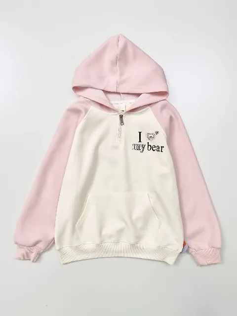 Áo trẻ em gái có mũ dài tay 56368 hồng size 150 S1