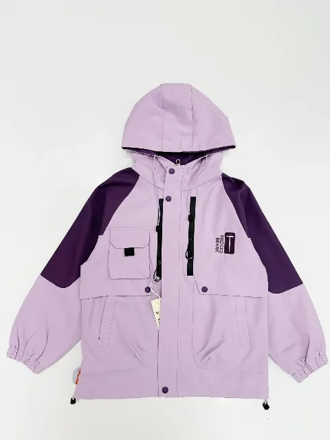 Áo khoác gió trẻ em gái 2509  tím size L S1