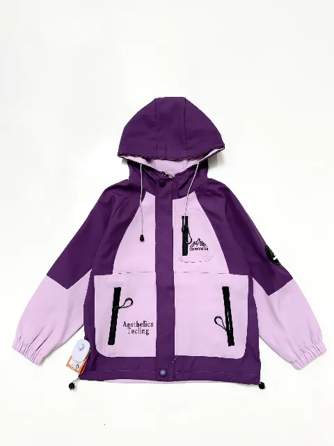 Áo khoác gió trẻ em gái WBJDK tím  size XL S1