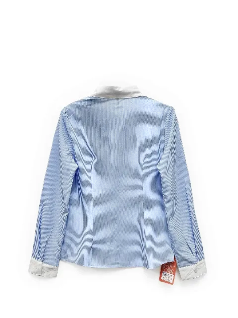 Áo sơ mi dài tay nữ công sở 22736 kẻ xanh M Đ2QC32