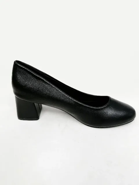 Giầy da nữ 5F vuông 949-1 đen N07 size38