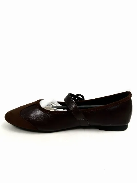 Giầy da nữ bb 73-3 quai ngang đen N07 size37
