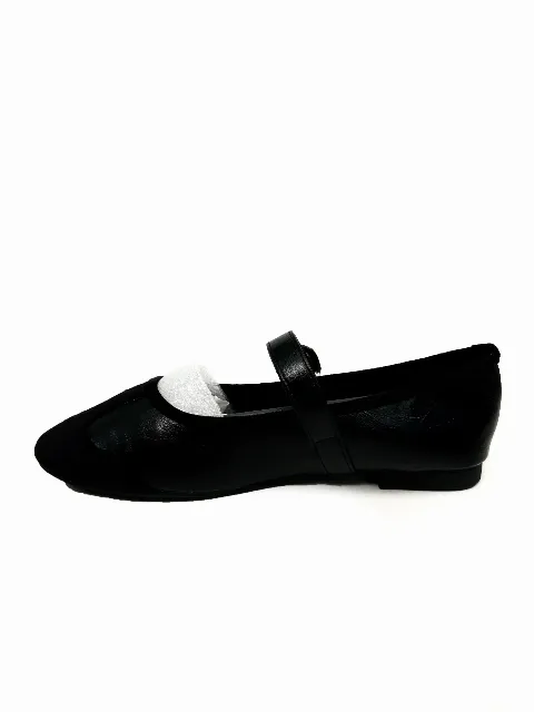 Giầy da nữ bb 73-3 quai ngang đen N07 size37