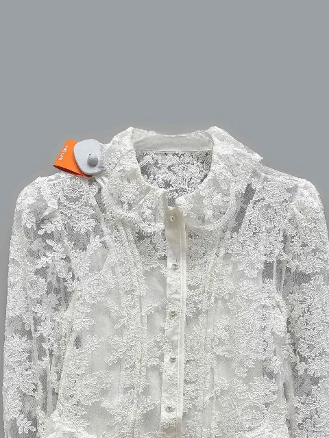 Áo sơ mi kiểu dài tay nữ 9216 trắng Đ2QC17