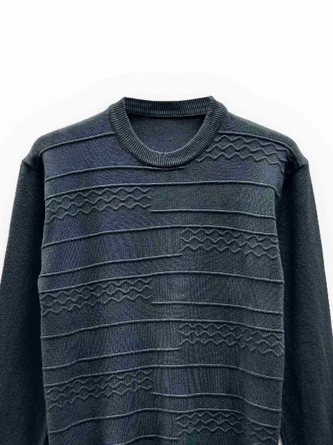Áo len nam cổ tròn 617 be nhạt  size 2XL. QC02