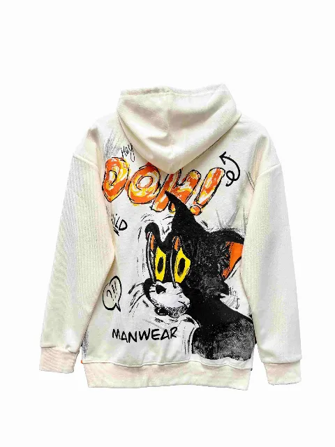 Áo nỉ nam dài mũ 7024 đen size L .QC04