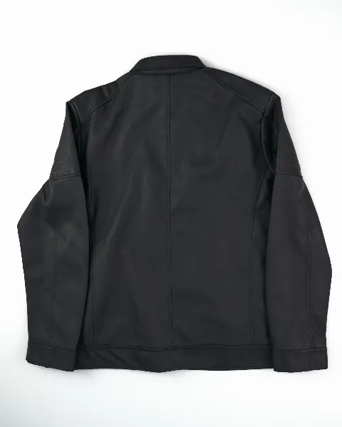 Áo khoác da nam 6201 ghi size 3XL . S16