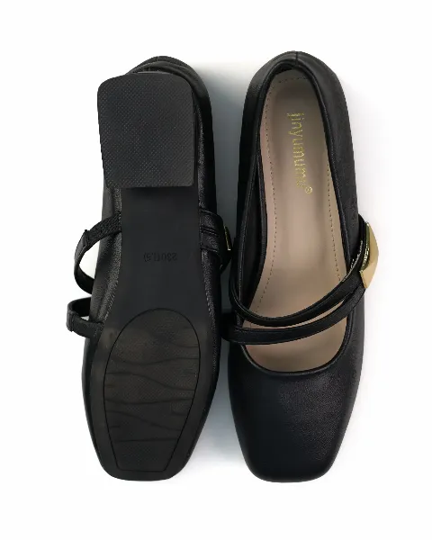 Giầy búp bê 736-30 đen TQ4 size36