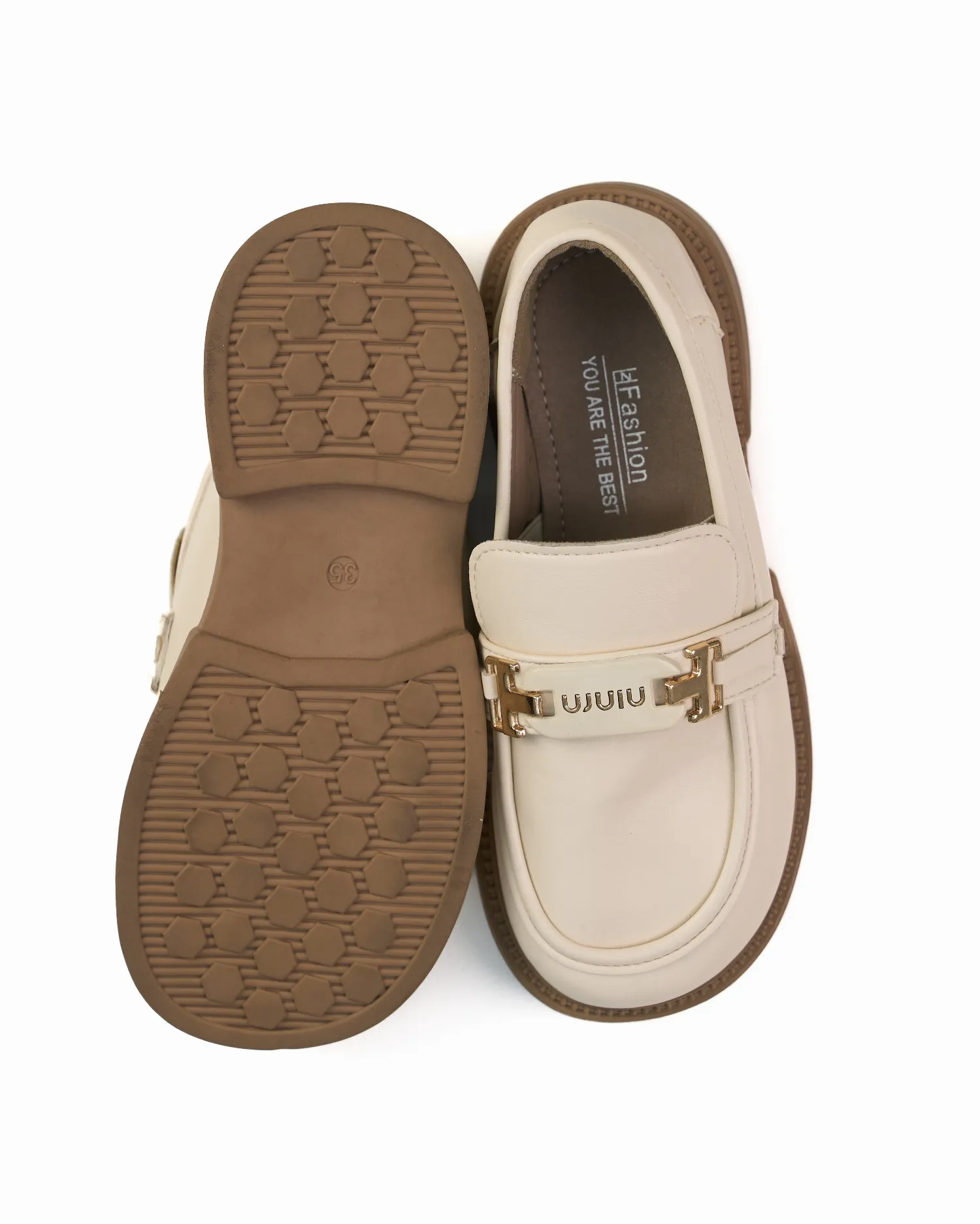 Giầy búp bê trung 2402 kem size35