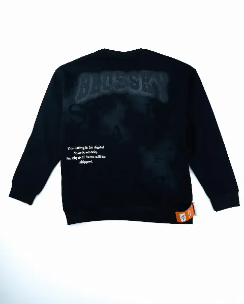 Áo nỉ dài tay nam tròn 2904 đen size 2XL . S03