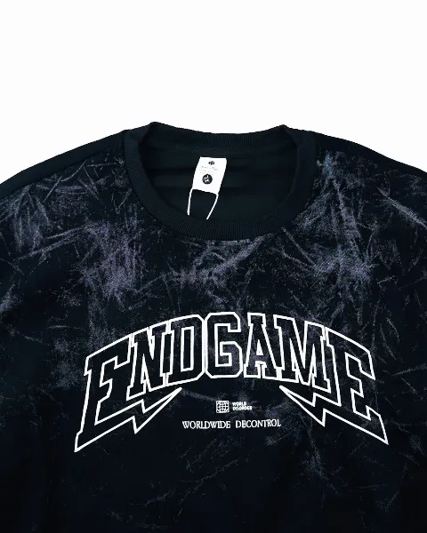 Áo nỉ dài tay nam tròn 2919 đen size XL . S03