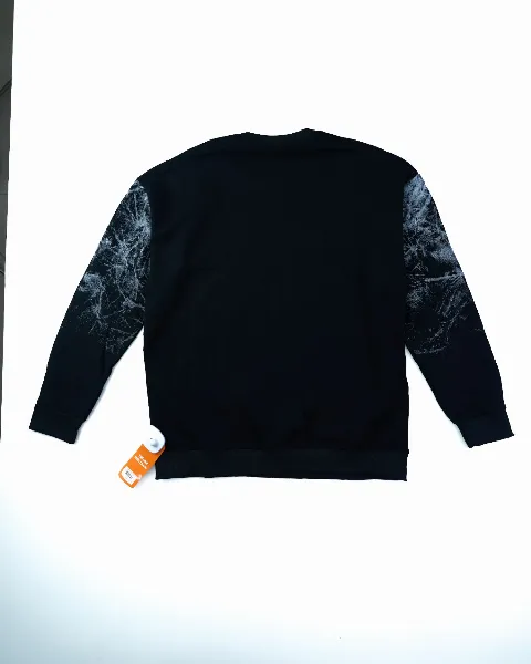 Áo nỉ dài tay nam tròn 2919 đen size XL . S03