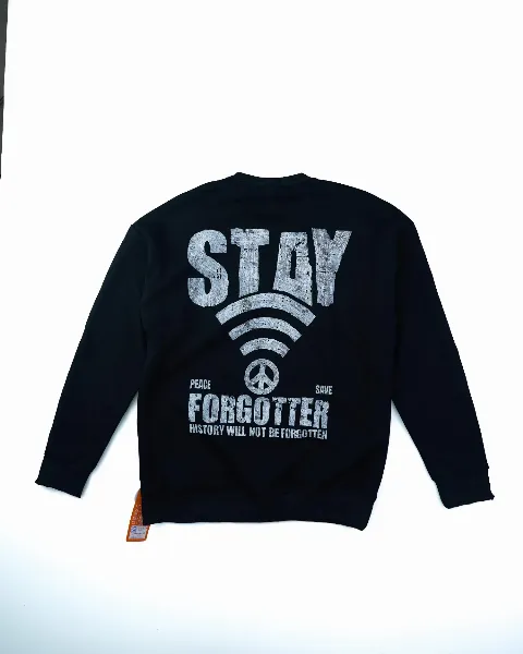 Áo nỉ dài tay nam tròn 6005 đen size XL . S03