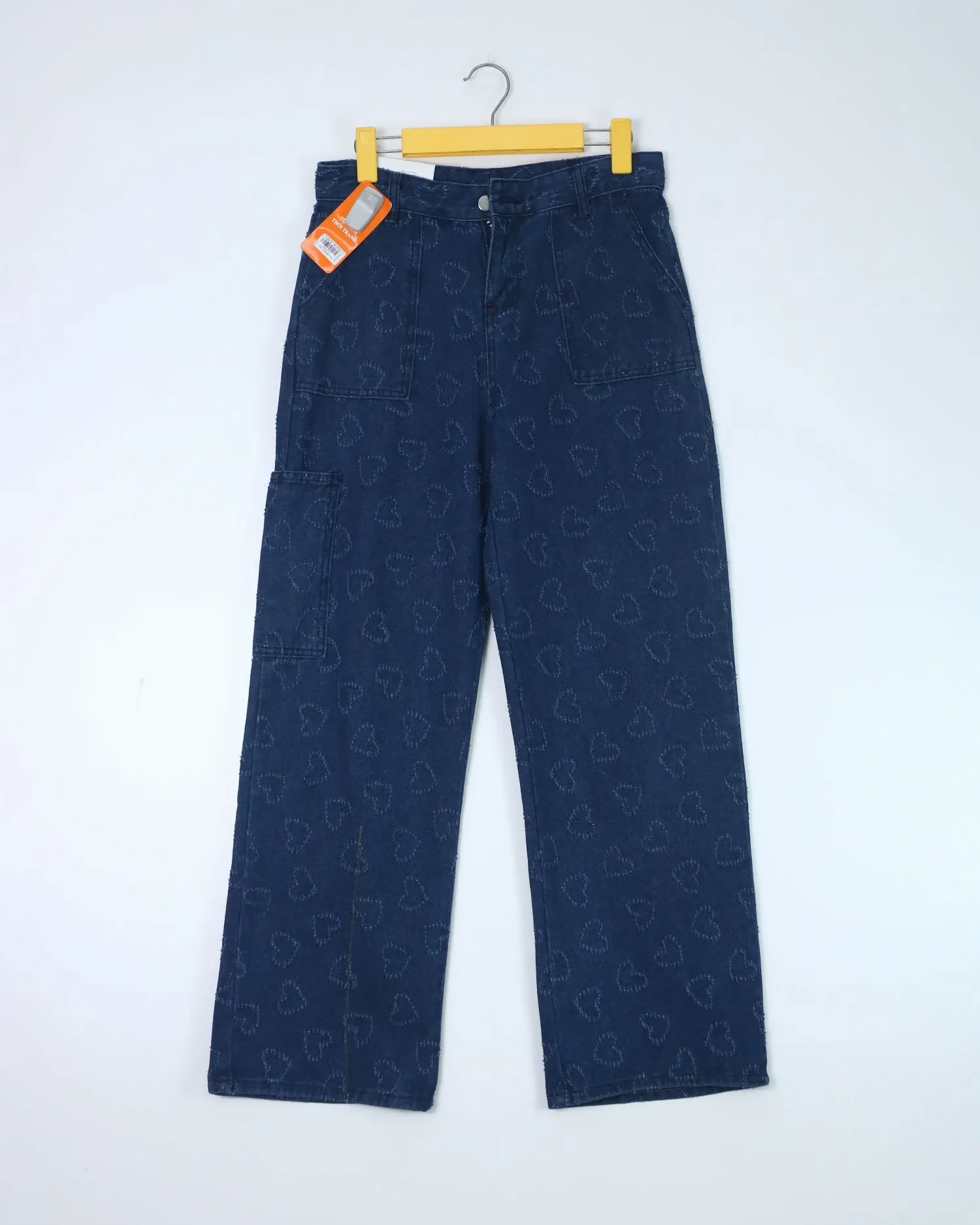 Quần dài Jean nữ xuông 0315 Xanh XL  AS12 Teen