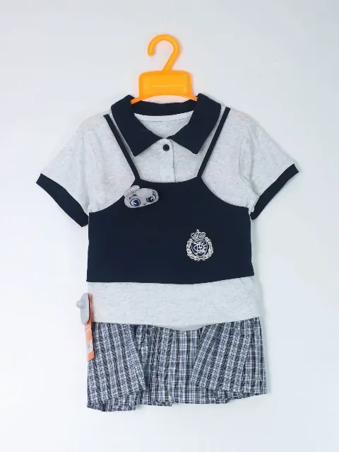 Bộ quần áo trẻ em gái 26013 hồng size 130 AS05