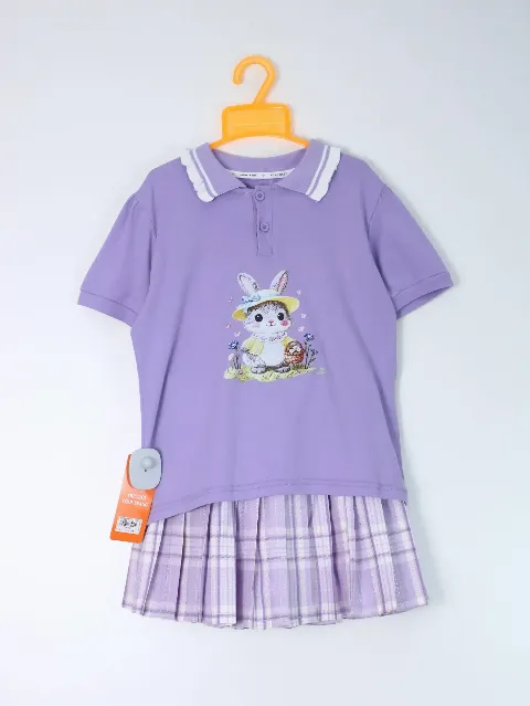 Séc Bộ quần áo trẻ em gái 026 hồng size 140 AS03