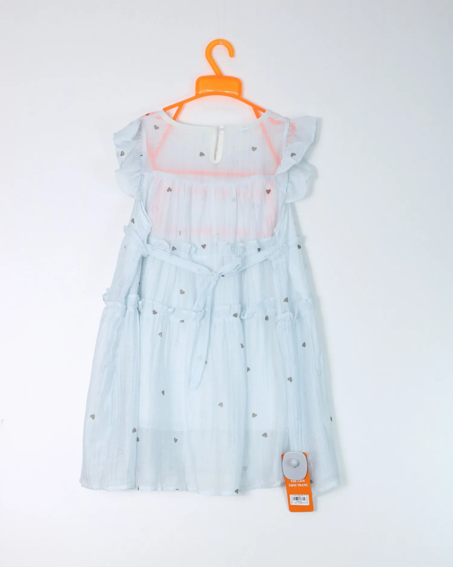 Váy bé gái von tơ tim .37 size 13 tđ