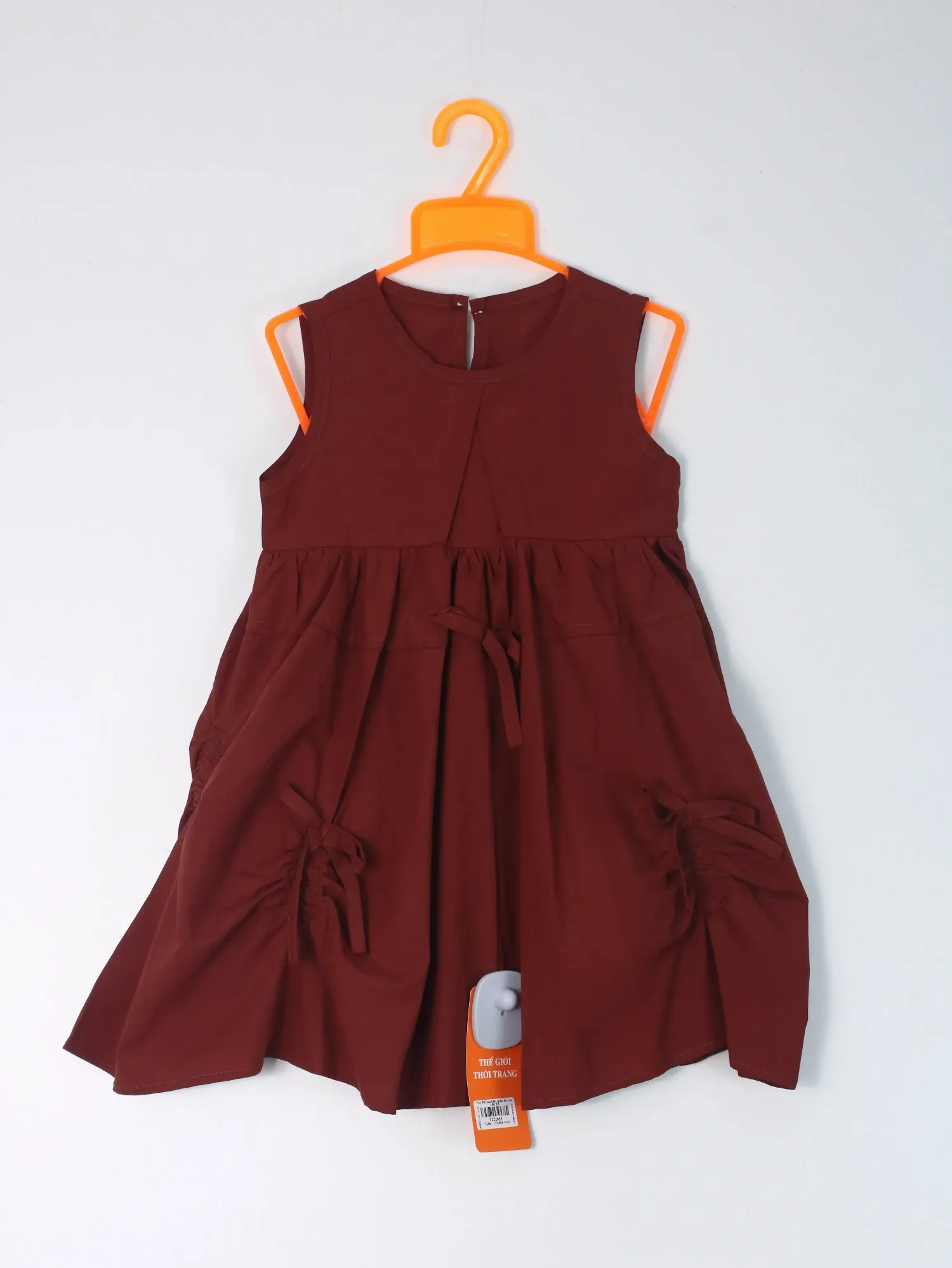 Váy BG nơ (36) màu đỏ size 150 TĐ
