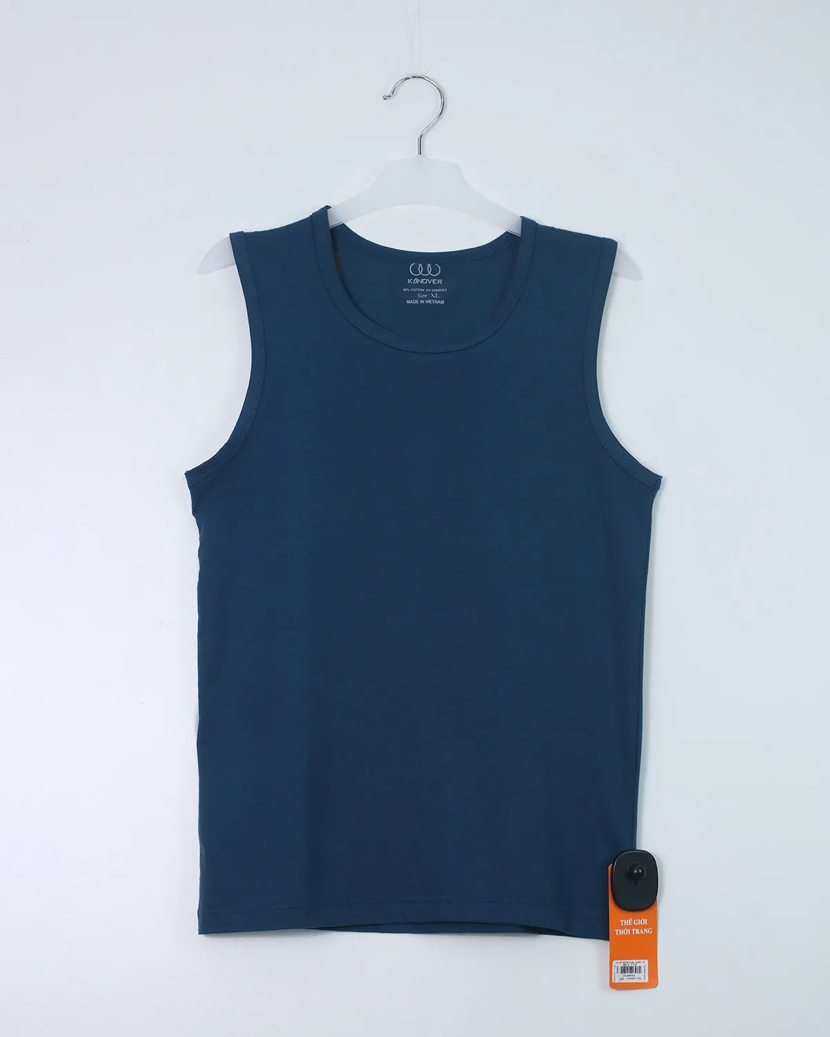 Áo sát nách trơn  xanh vịt size L. CVui