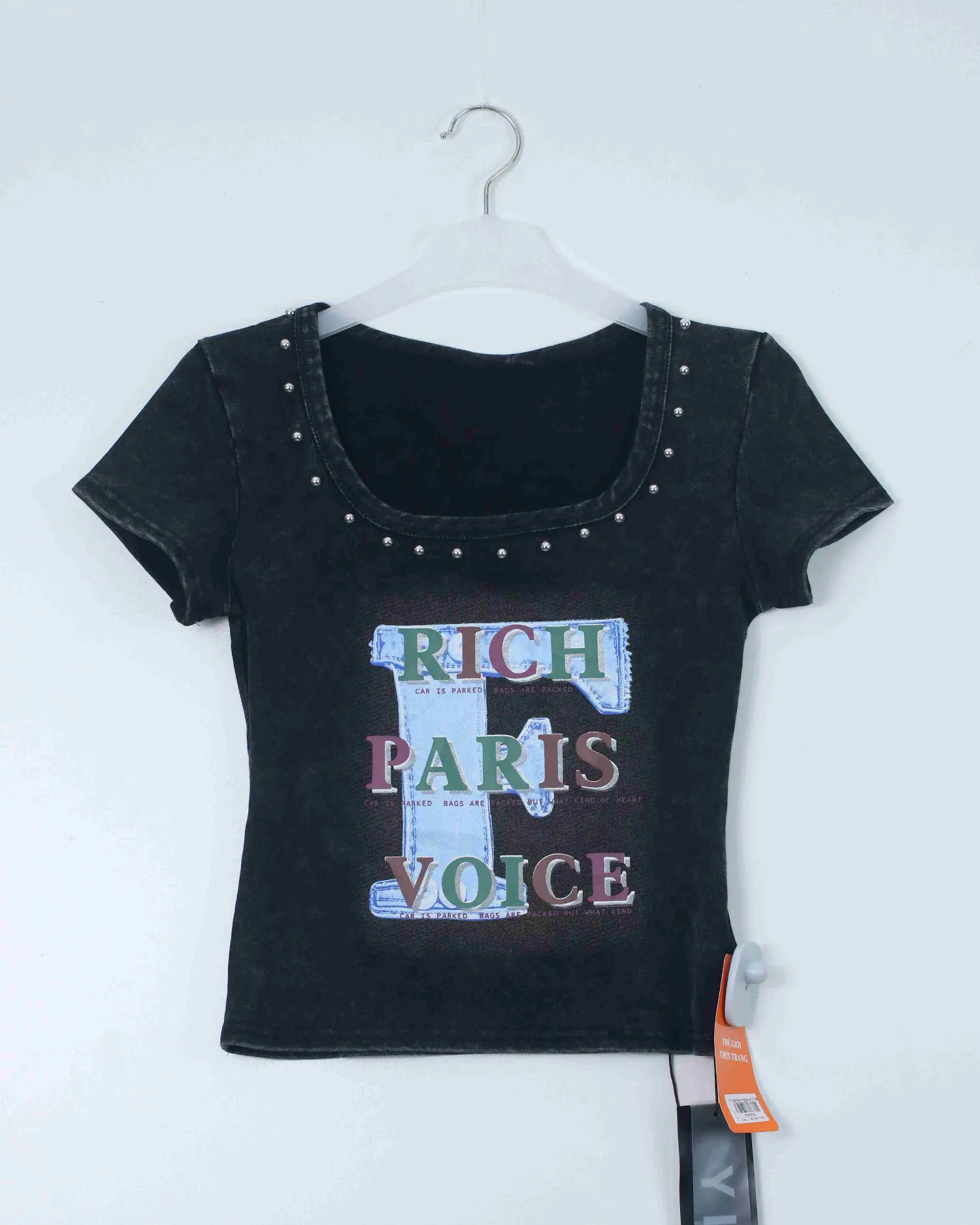 Áo phông croptop nữ Teen 558-6 vàng H27.2026.2