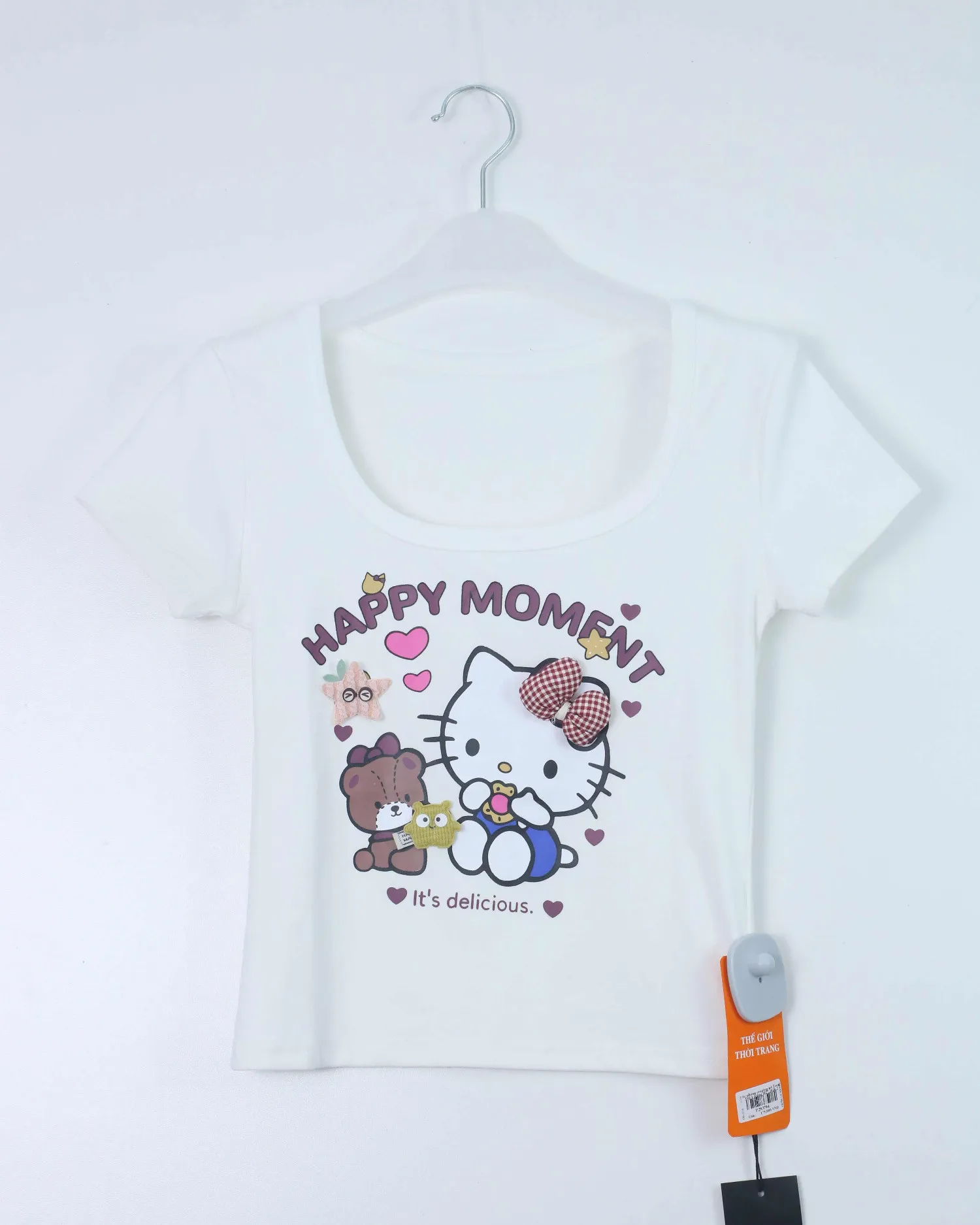 Áo phông croptop nữ Teen 558-1 vàng H27.2026.2