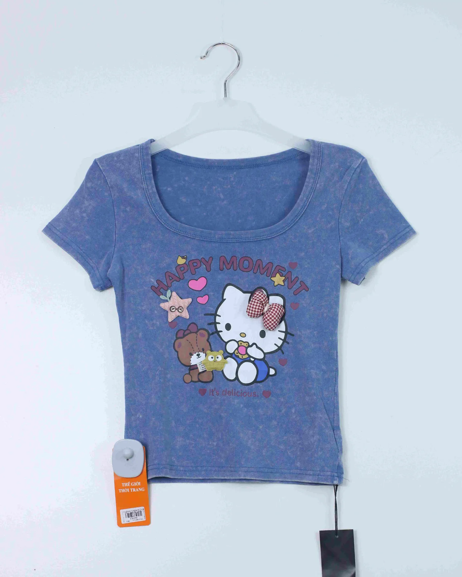Áo phông croptop nữ Teen 558-1 vàng H27.2026.2
