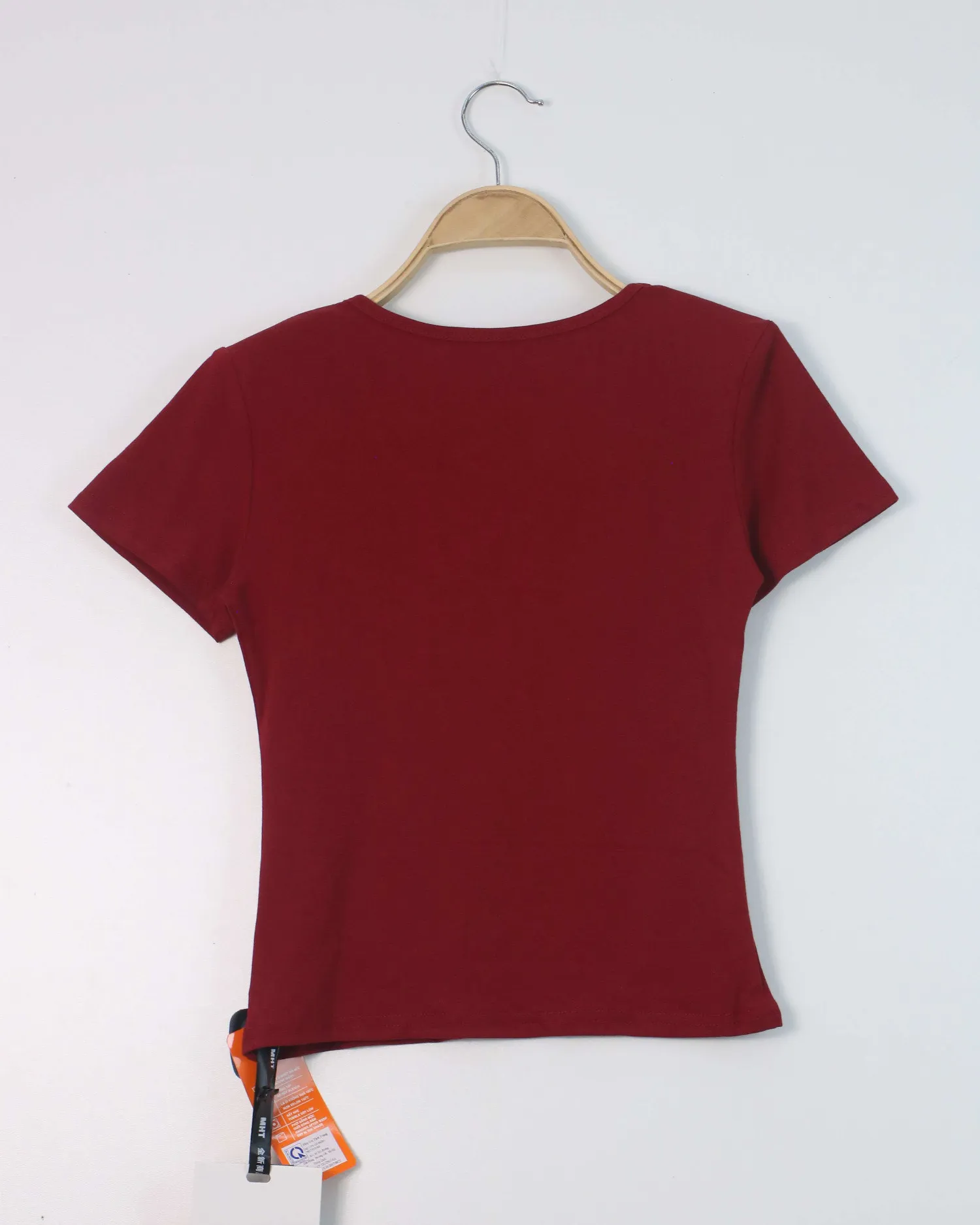 Áo phông nữ cổ tròn croptop TT 2088 cam H12.2026.2