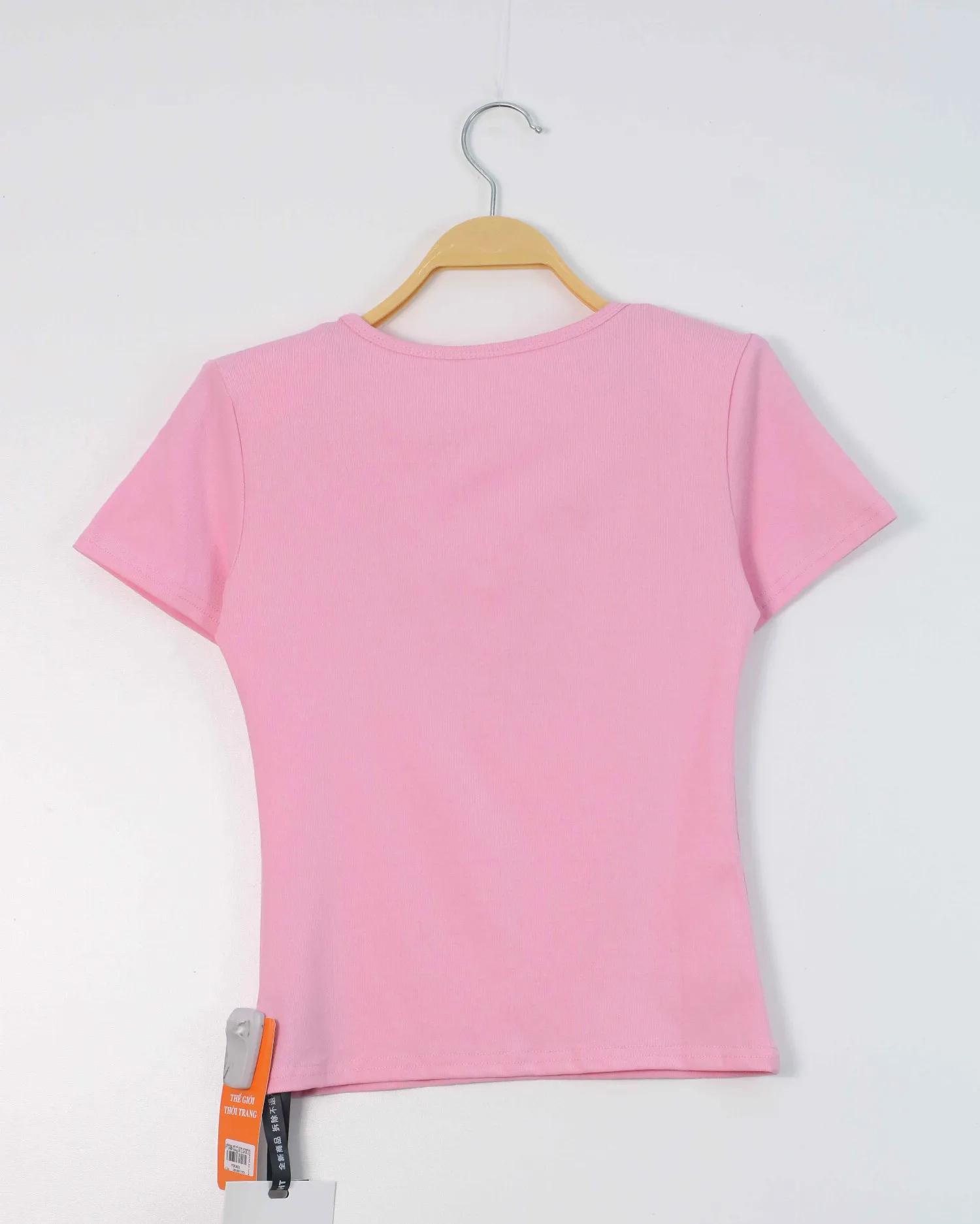Áo phông nữ cổ tròn croptop TT 2088 cam H12.2026.2