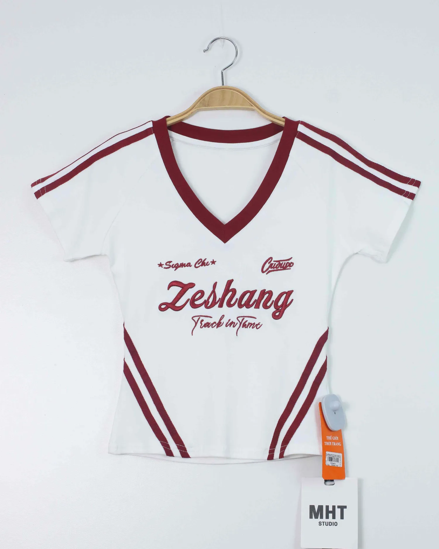 Áo phông nữ cổ tròn croptop TT 2012 hồng H12.2026.2