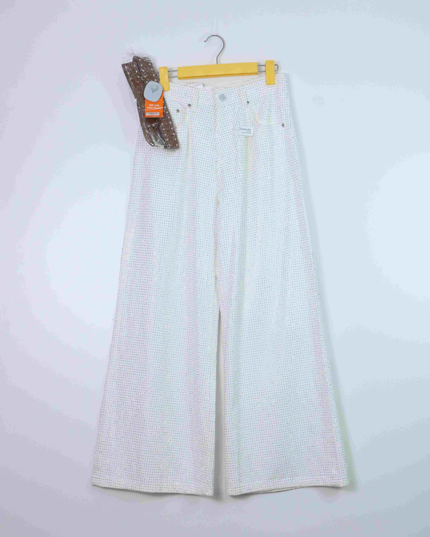 Quần bò dài nữ xuông đá 80191 Xanh XL   QC2 CC