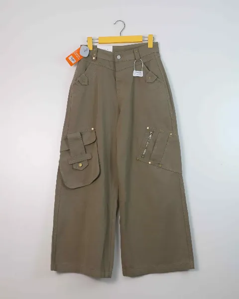 Quần bò dài nữ xuông 80521 Nâu XL   QC2 CC