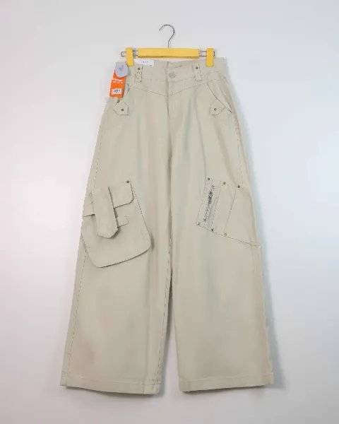 Quần bò dài nữ xuông 80521 Nâu XL   QC2 CC