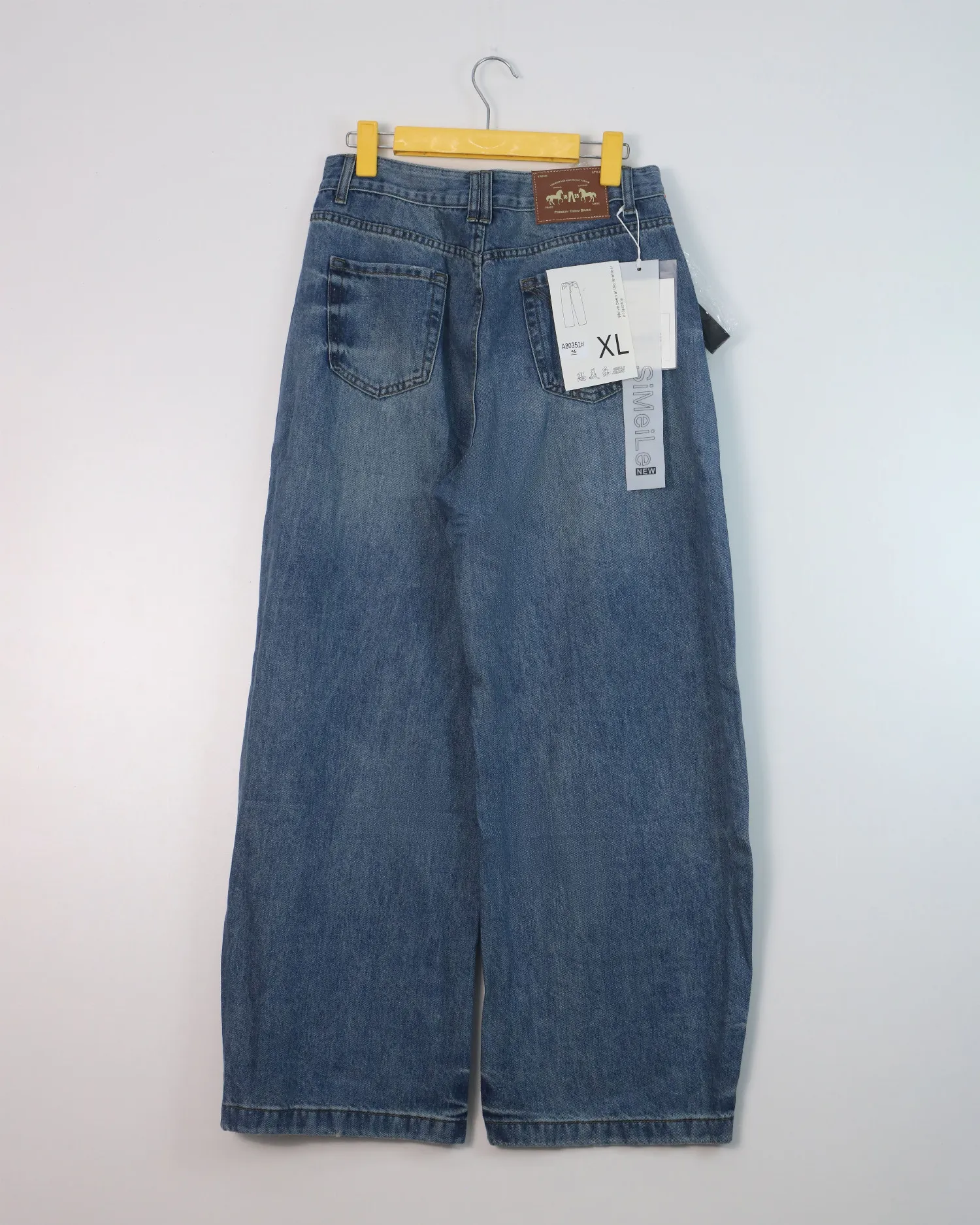 Quần bò dài nữ xuông 80351 Xanh XL   QC2 CC
