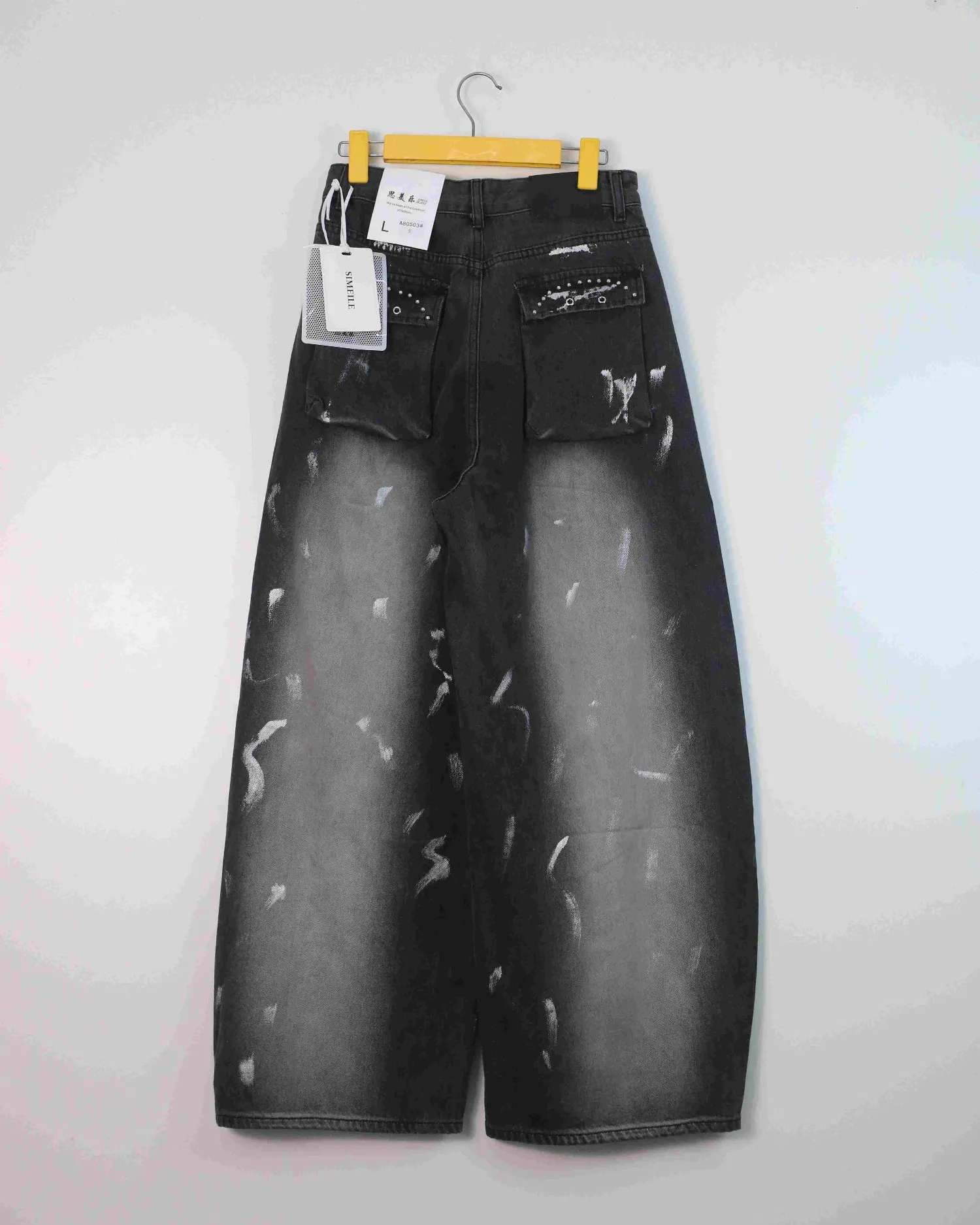 Quần bò dài nữ xuông đá 80503 Đen XL   QC2 CC