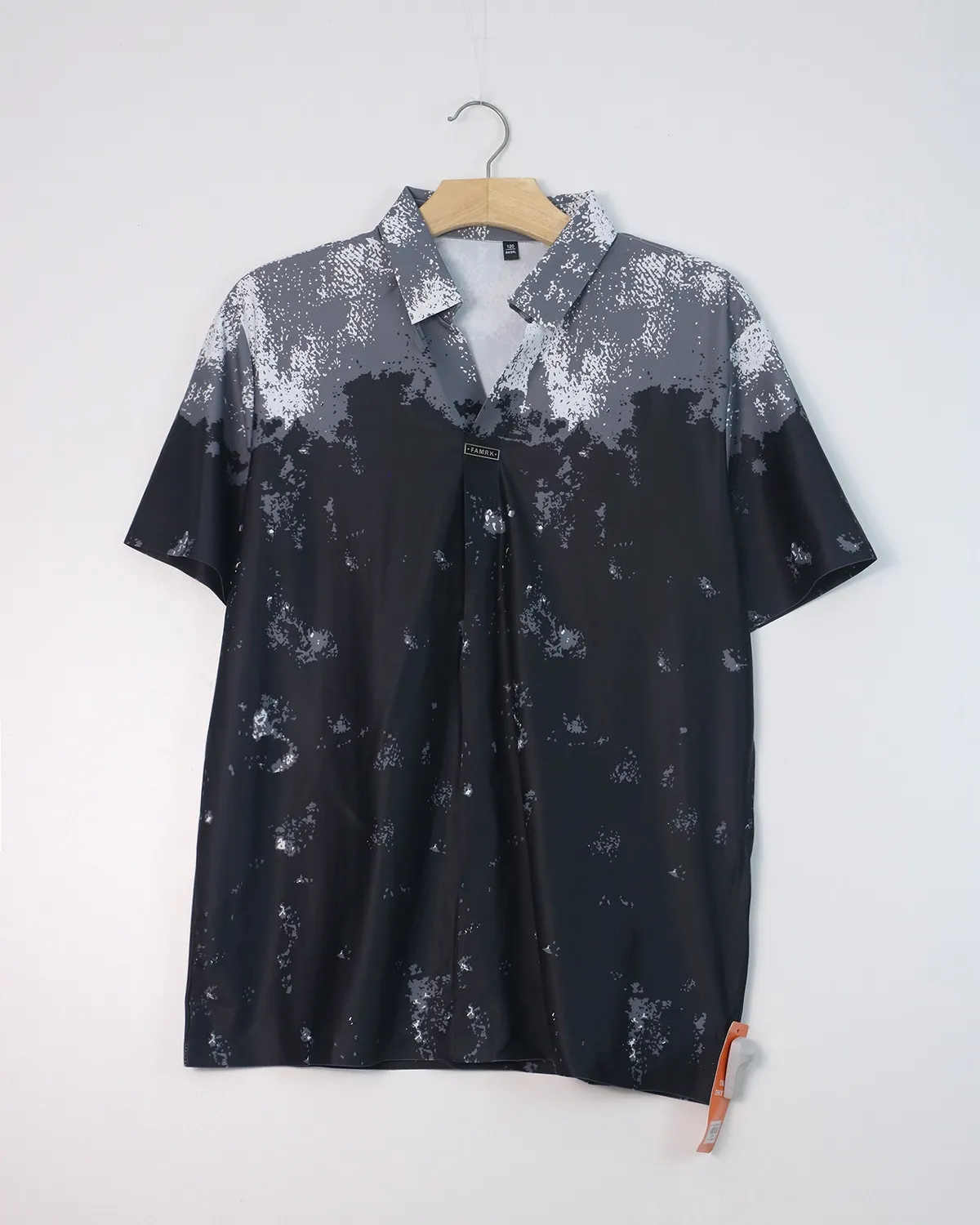 Áo sơ mi nam cộc 06 ghi size 54. AL04