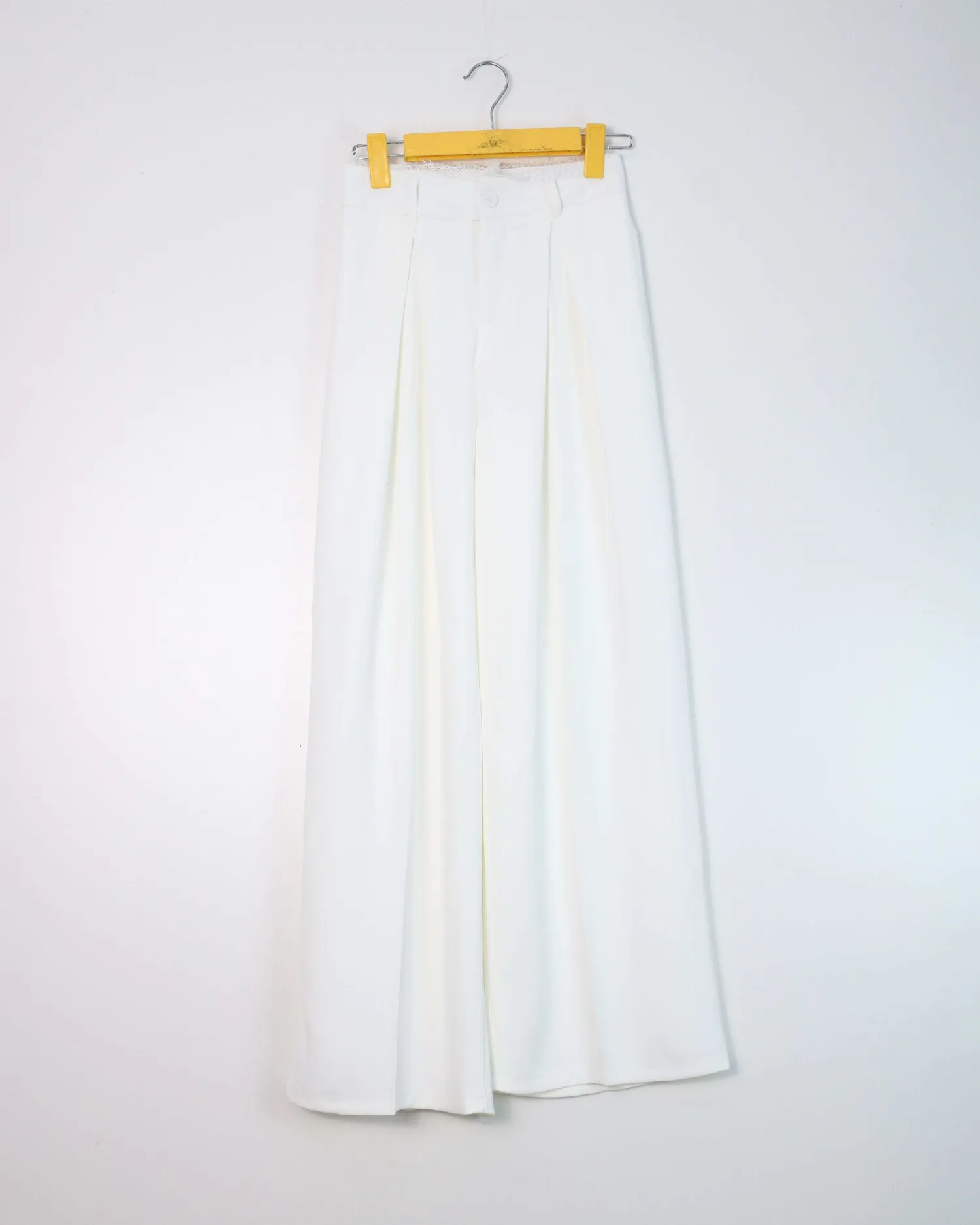 Quần dài nữ vải xuông ren cạp 2602 Trắng XL   QC1.L2
