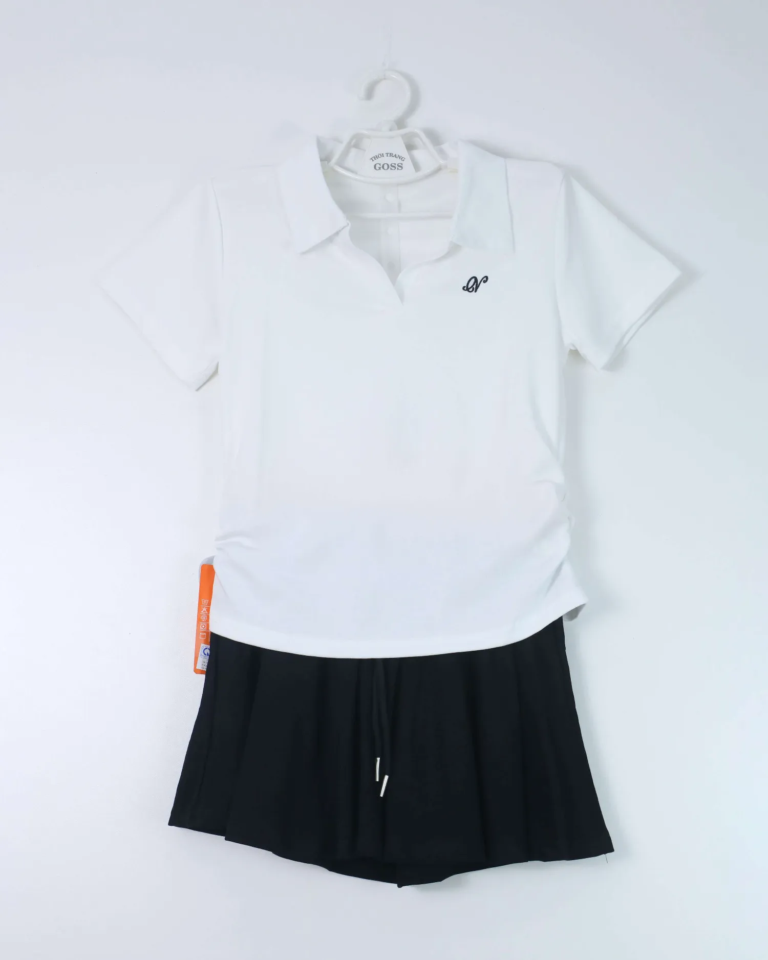 Bộ váy áo nữ cotton bẻ 233 Xanh  F  QC19.L2