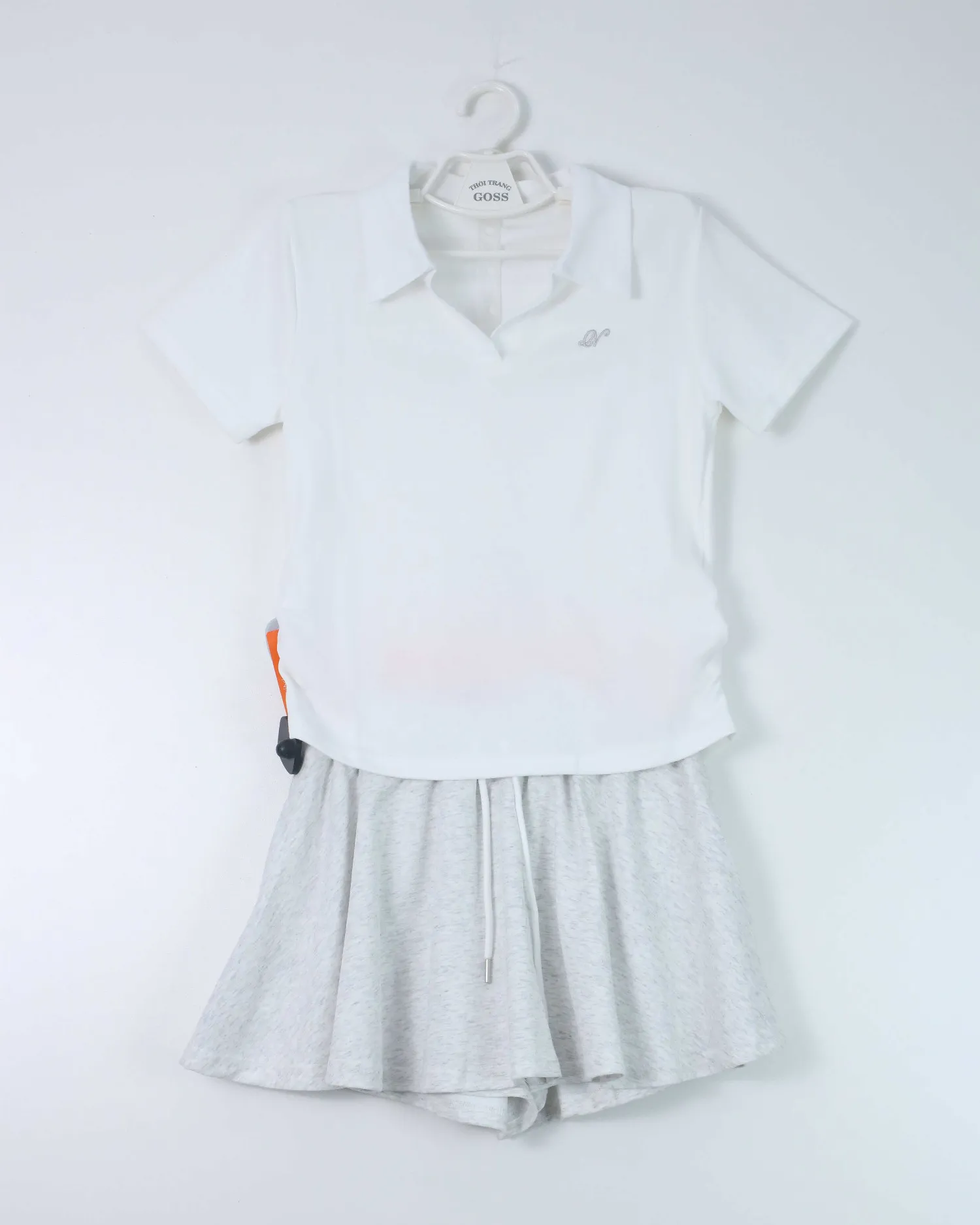 Bộ váy áo nữ cotton bẻ 233 Xanh  F  QC19.L2