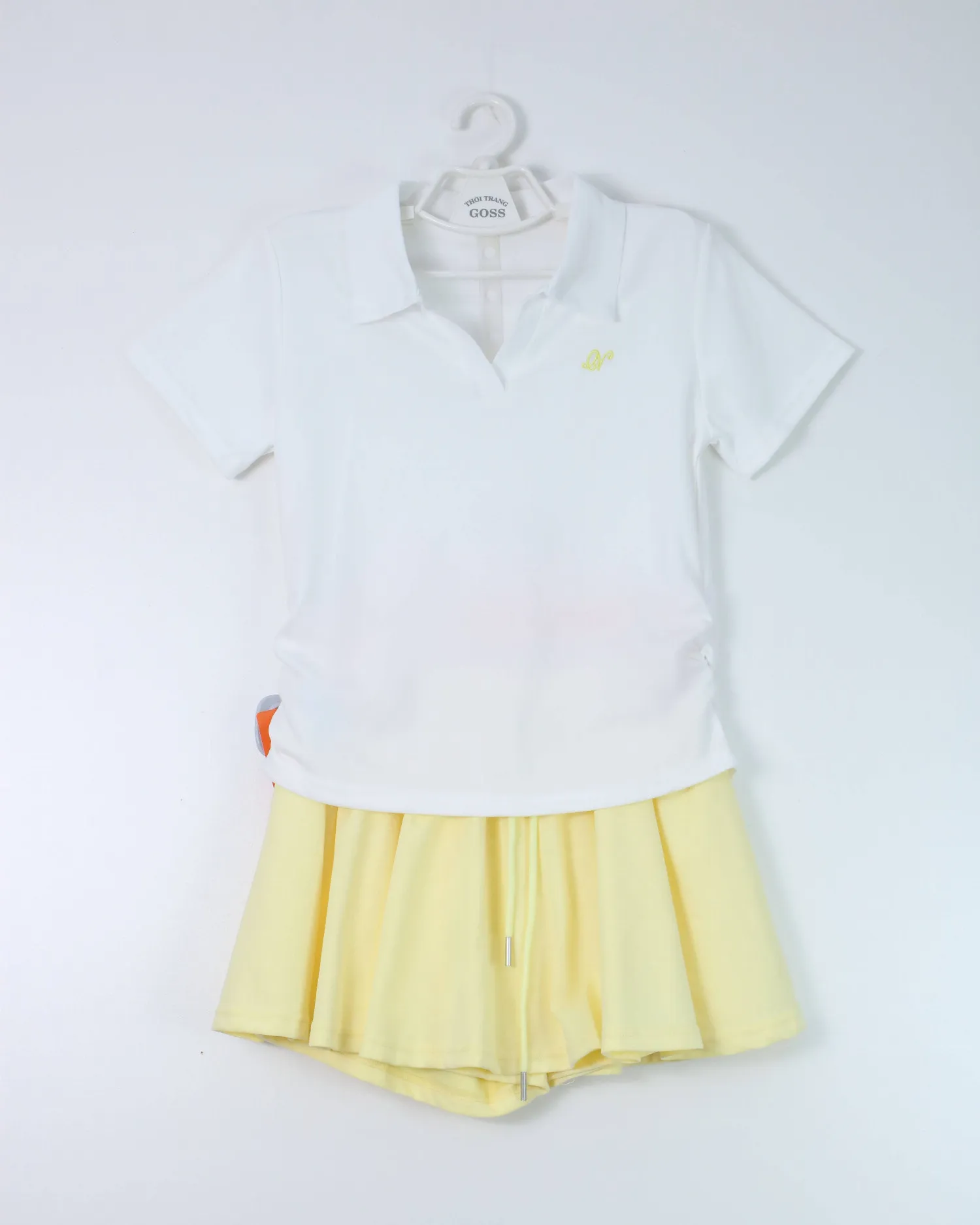 Bộ váy áo nữ cotton bẻ 233 Xanh  F  QC19.L2