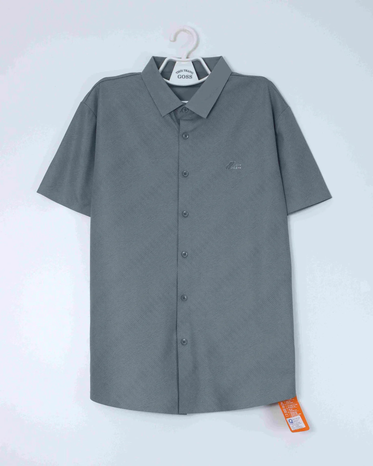 Áo sơ mi cộc 280 đen size L. AL01