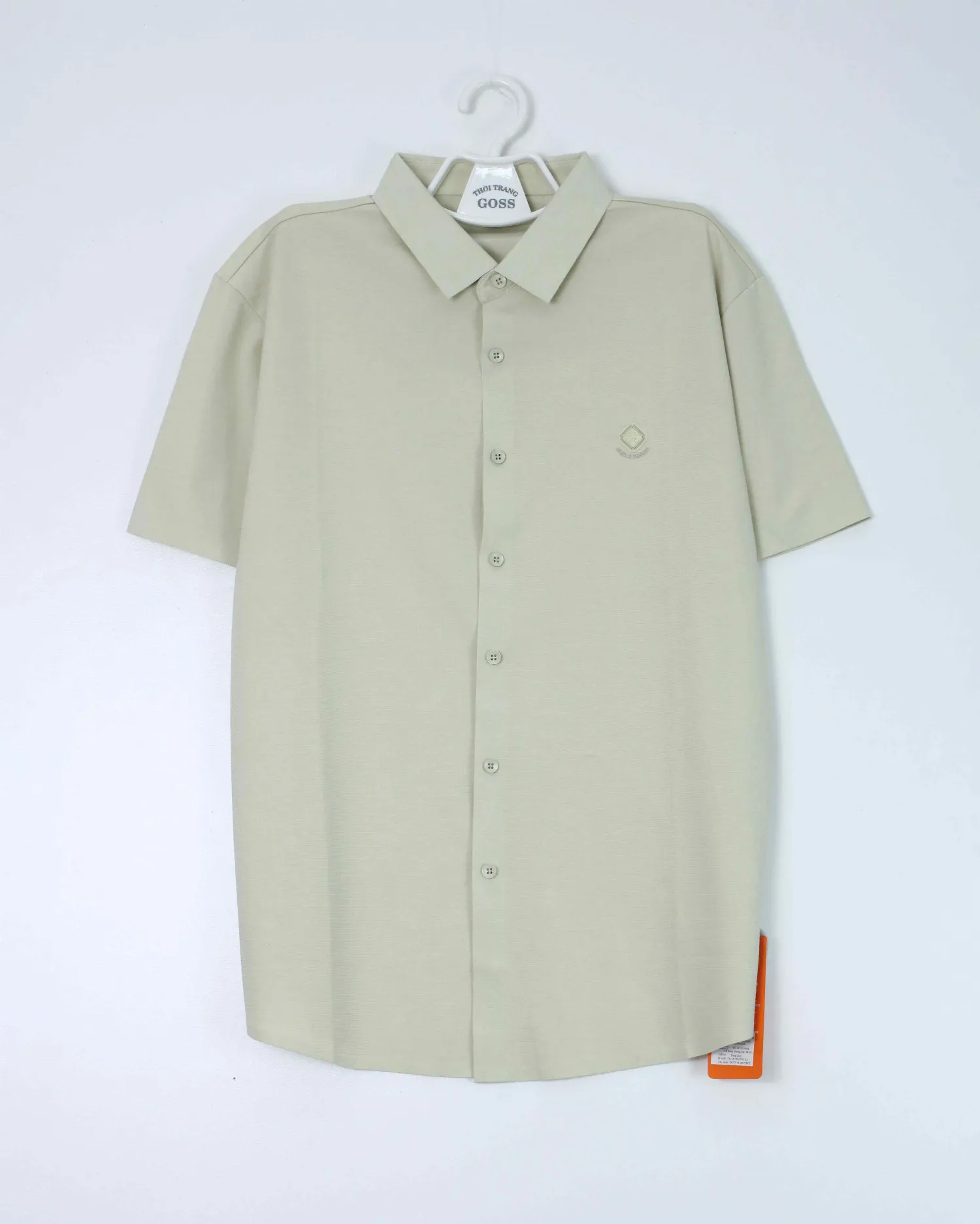 Áo sơ mi cộc 281 nâu size XL. AL01
