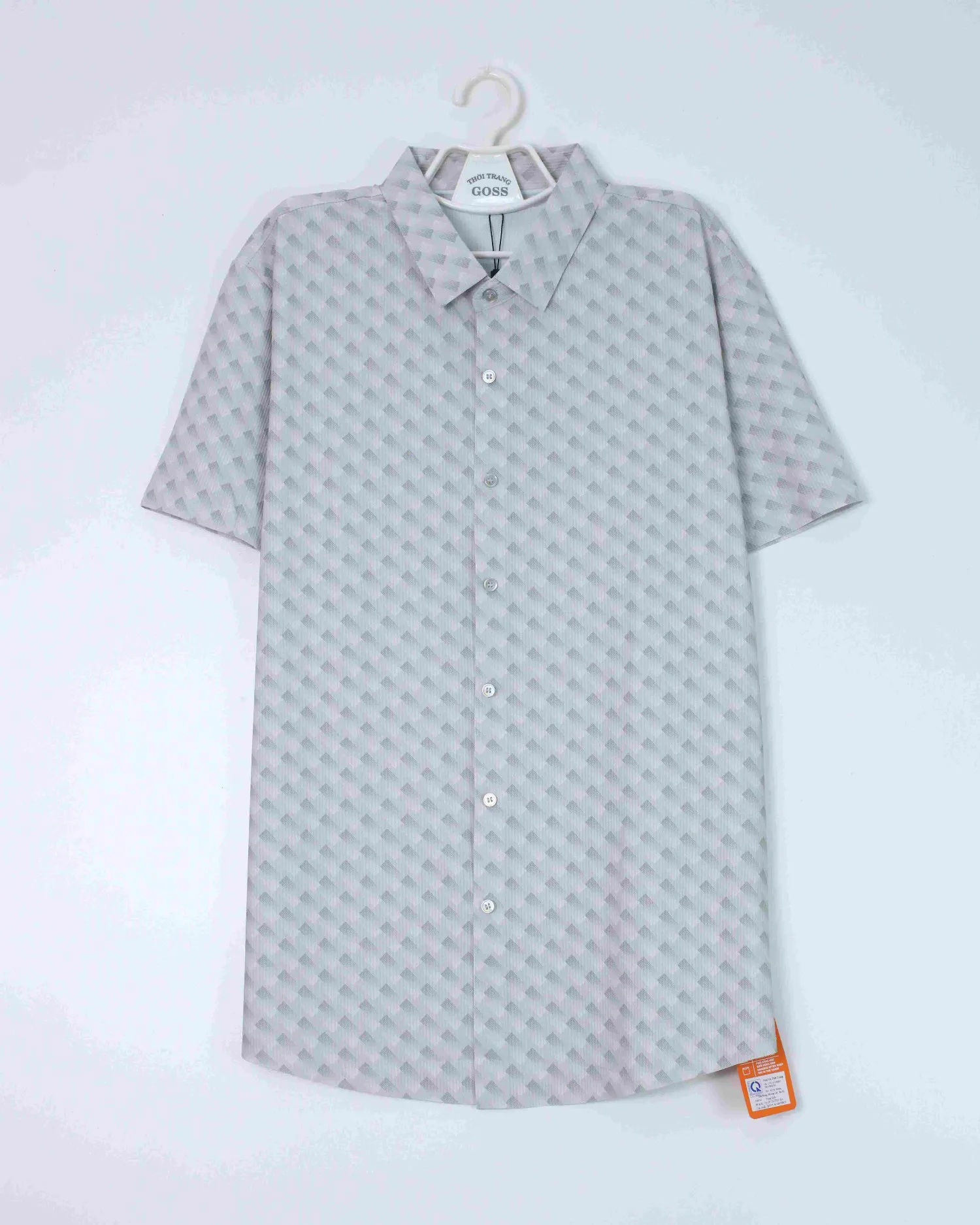 Áo sơ mi cộc 103 be size 2XL . AL19