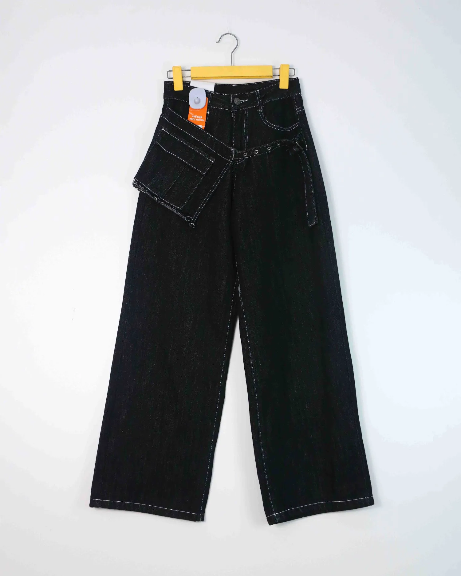 Quần dài bò jeans xuông không giãn nữ cao cấp N147014