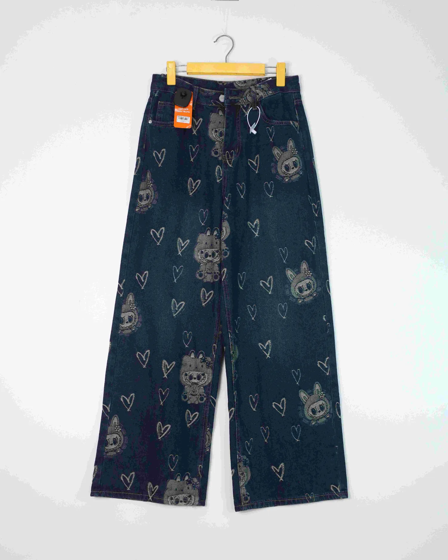 Quần dài bò jeans xuông không giãn nữ cao cấp N147121