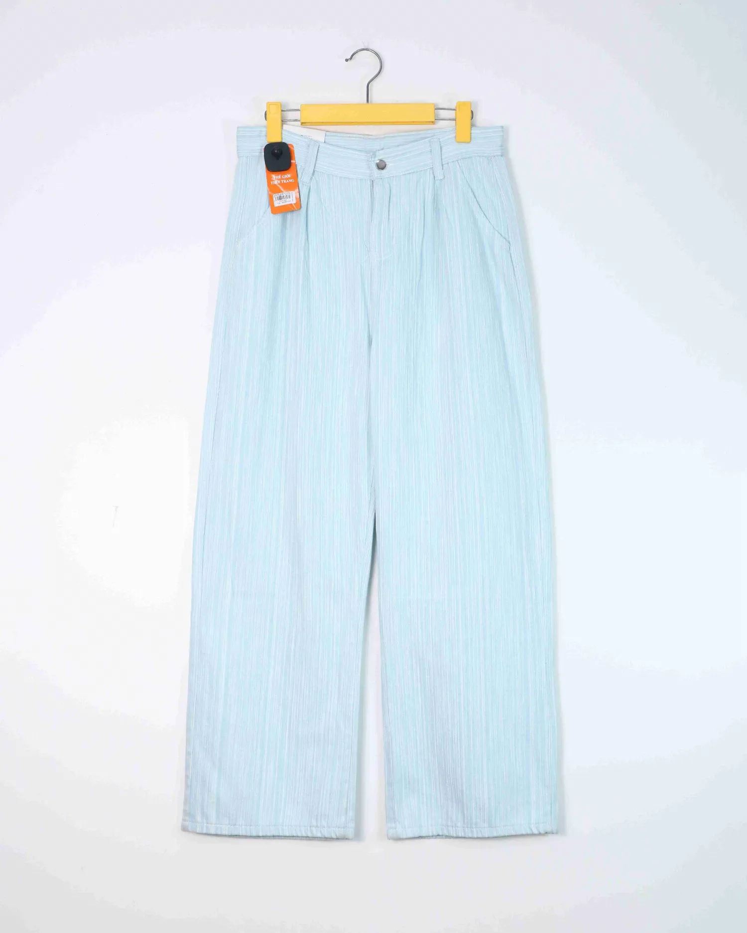 Quần dài Jean nữ xuông sọc 2334 Xanh XL  AS12 Teen