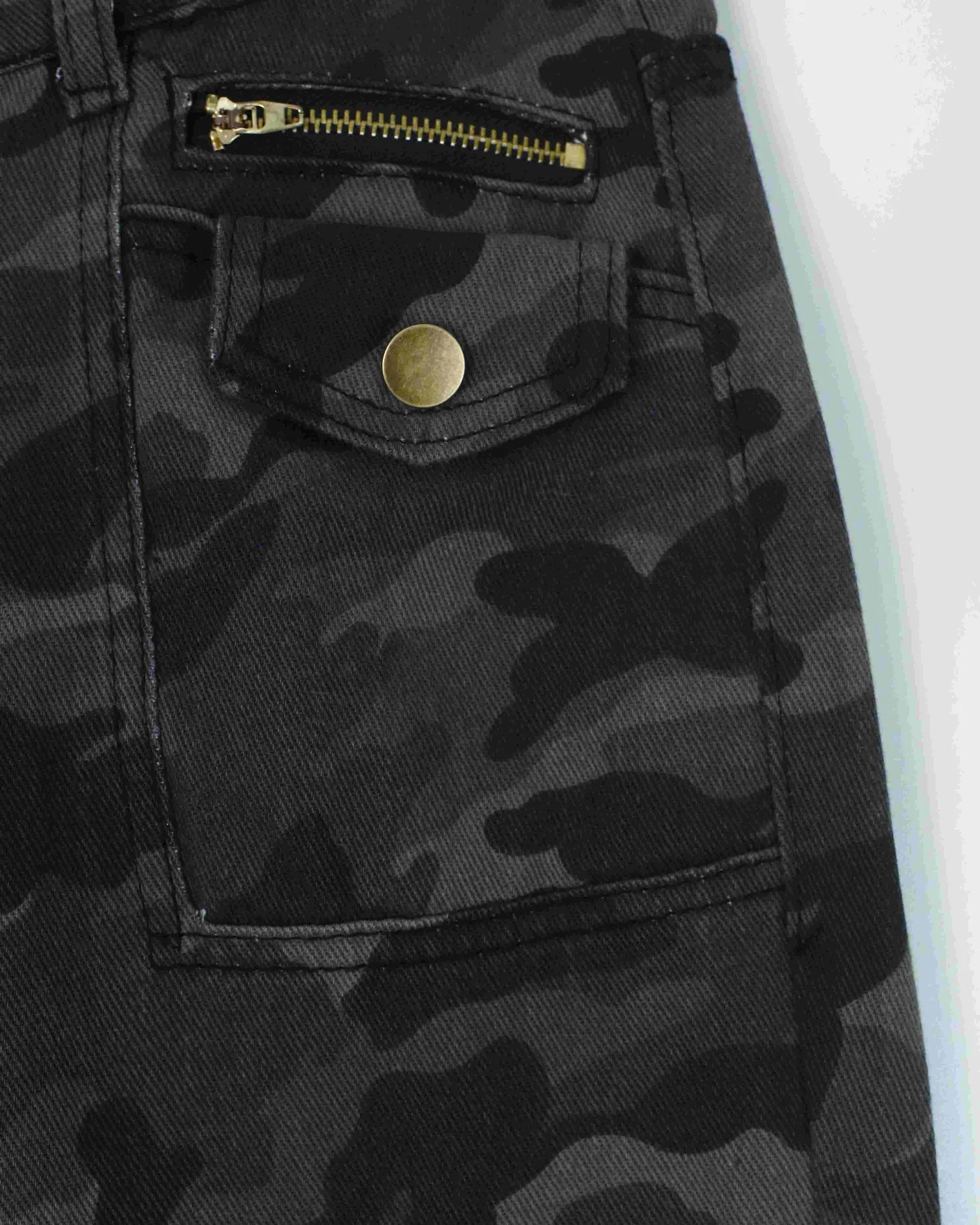 Quần dài Jean nữ xuông rằn TH 2298 Rêu XL  AS12 Teen