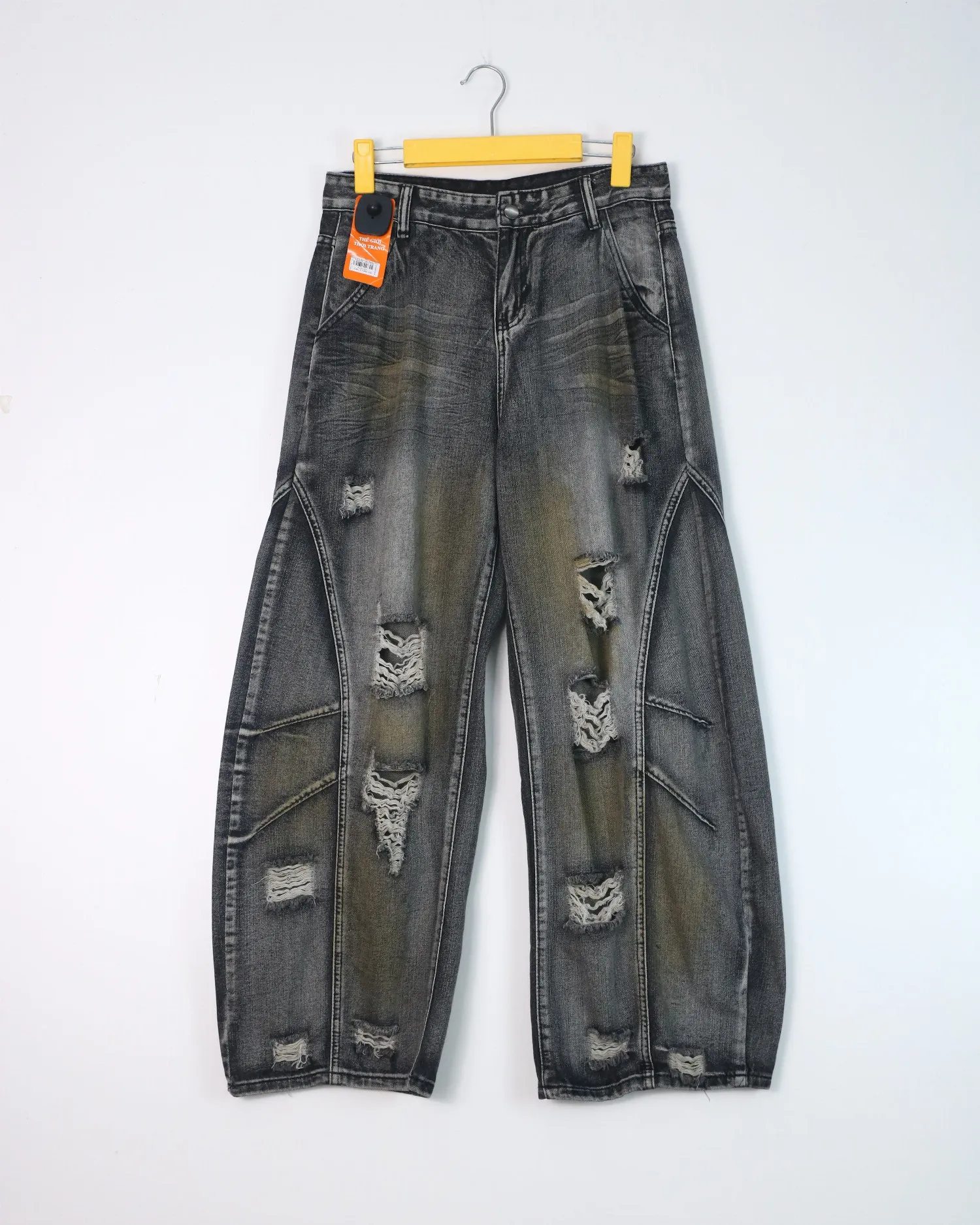 Quần dài Jean nữ thụng 2514 Khói XL  AS12 Teen