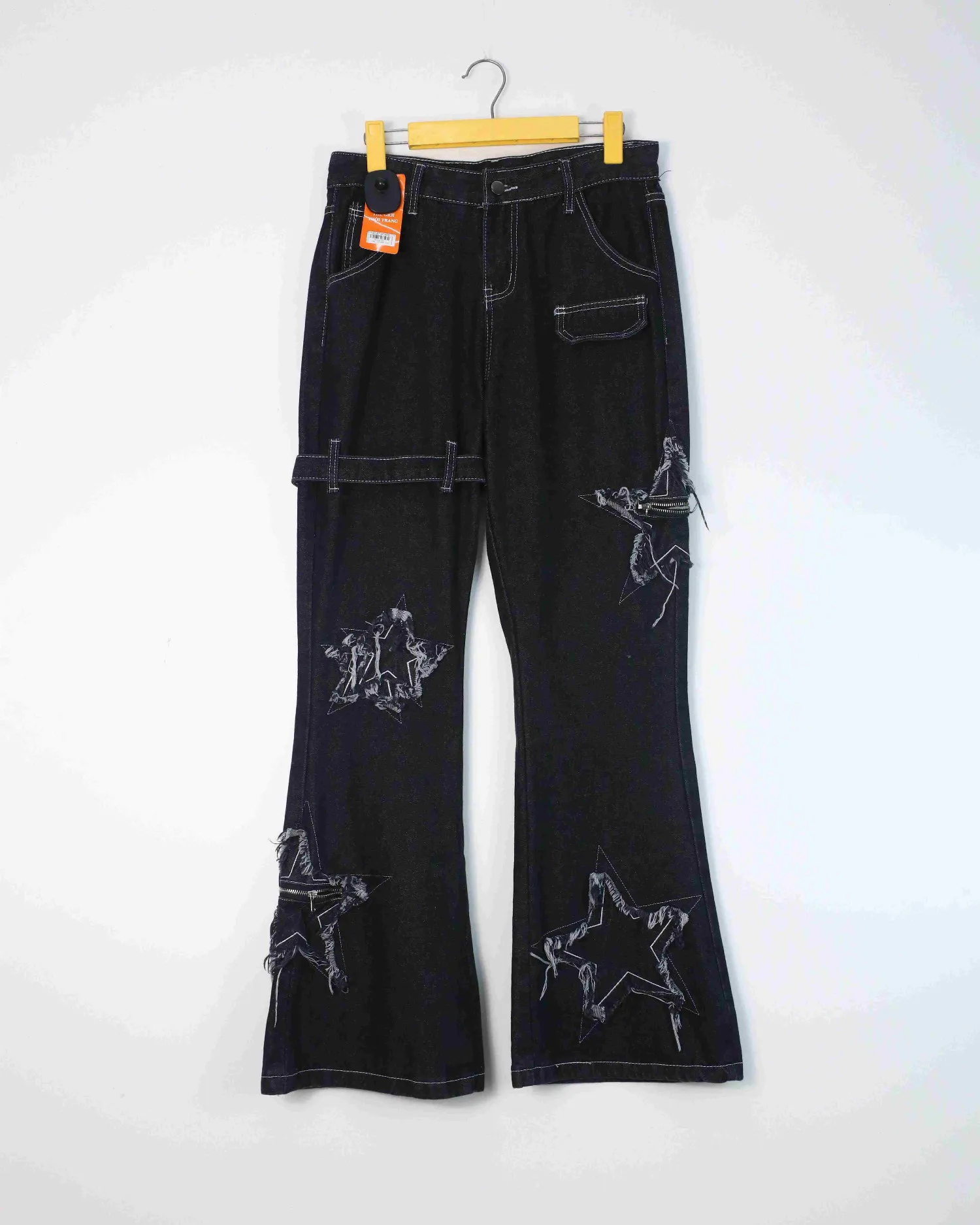 Quần dài Jean nữ xuông 2521 Đen XL  AS12 Teen