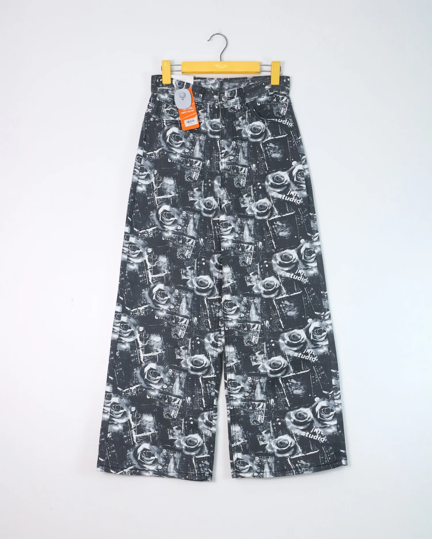 Quần dài Jean nữ xuông 2470 Đen XL  AS12 Teen
