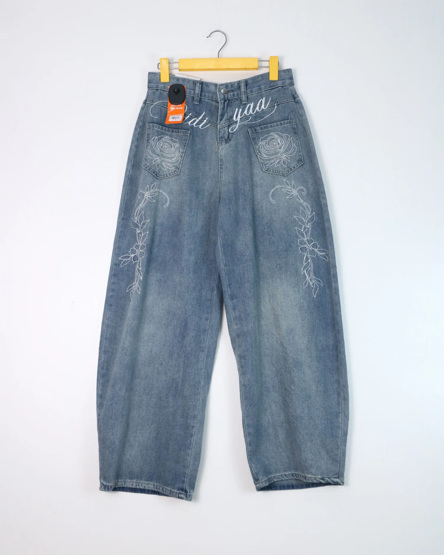 Quần dài Jean nữ xuông 2461 Xanh XL  AS12 Teen